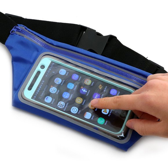 UNISEX Workout Sport Waist FANNY PACK with CELLPHONE Sleeve EARPHONE Access - Picture 1 of 7